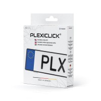 Прозрачен стойка за регистрационна табела Plexiclick V1 Transparent (110 мм)